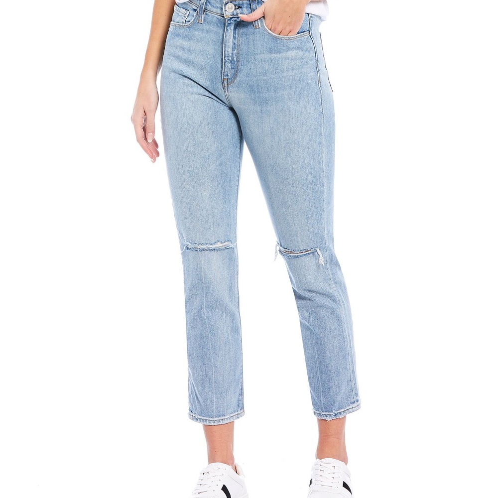 High rise Kick cropped jeans